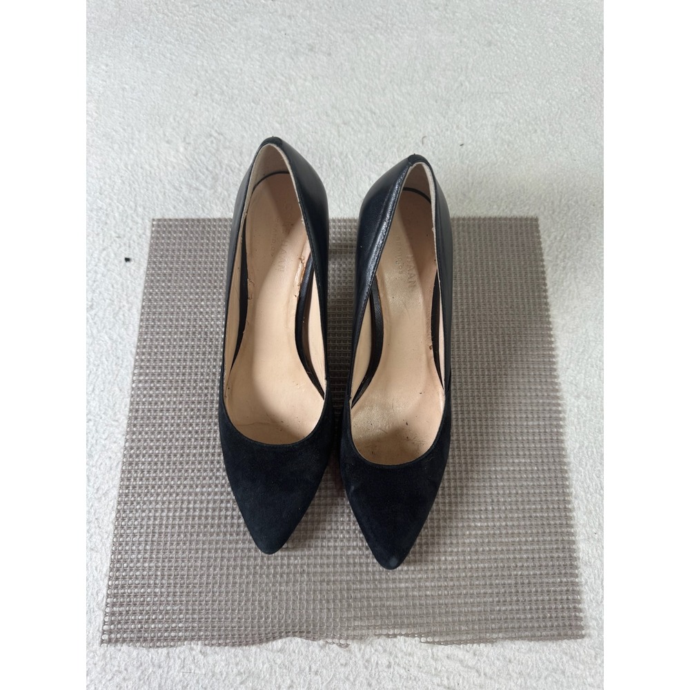 Cole Haan Grand.OS Pumps Womens 5.5B Black Leather Suede Pointed Toe Good Heel